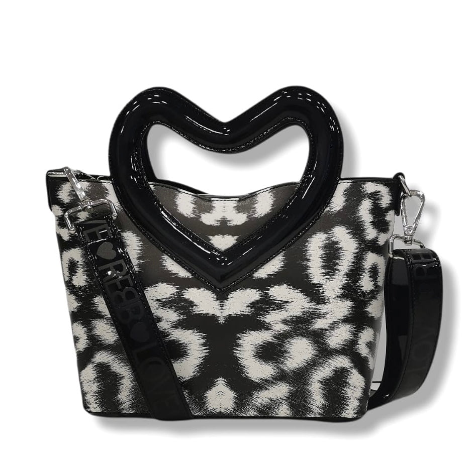 Borsa animalier piccola a stampa leopardo - REBB Store