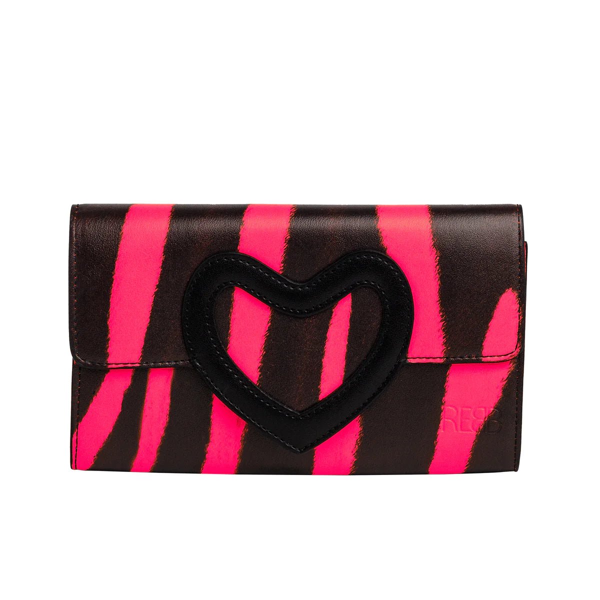 Borsa Love Animalier Fluo Fuxia con portafoglio abbinato - REBB Store