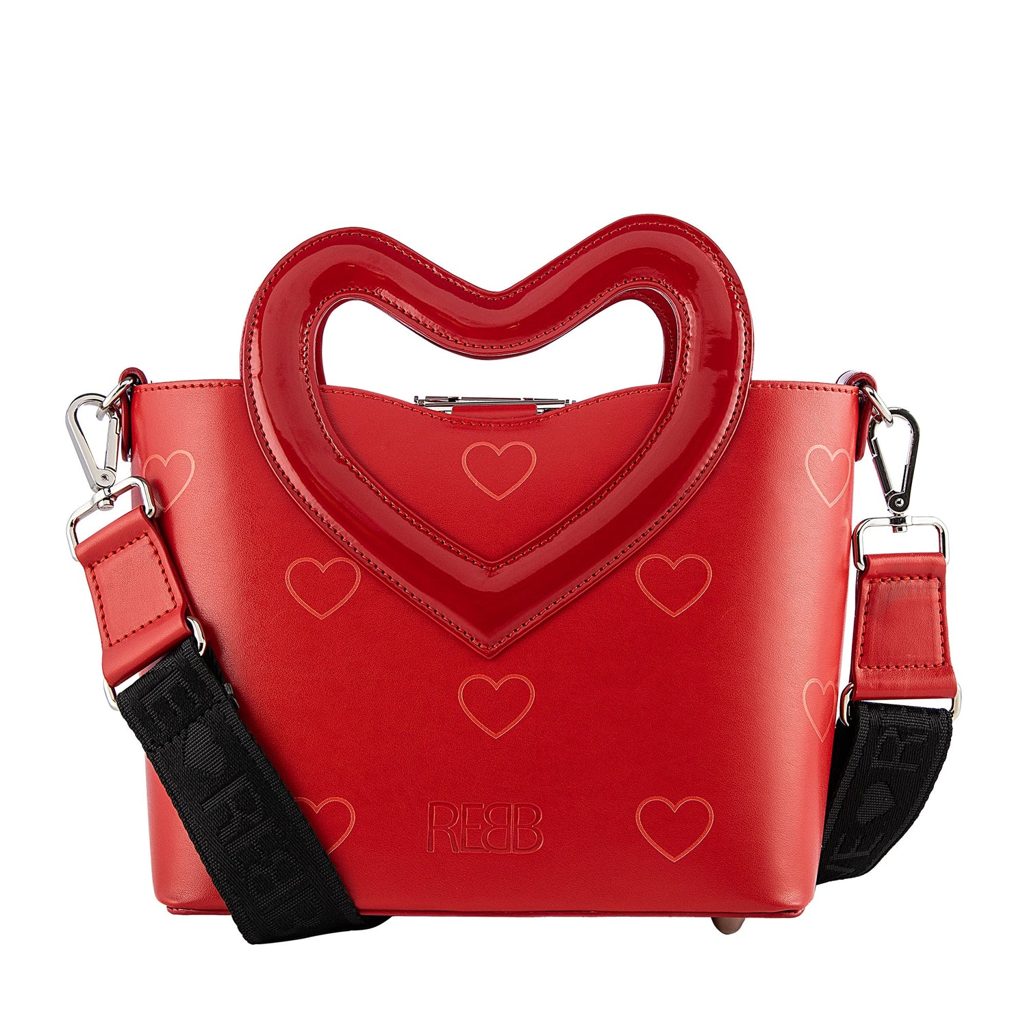 Borsa mini a tracolla o a mano rossa con cuore - REBB Store