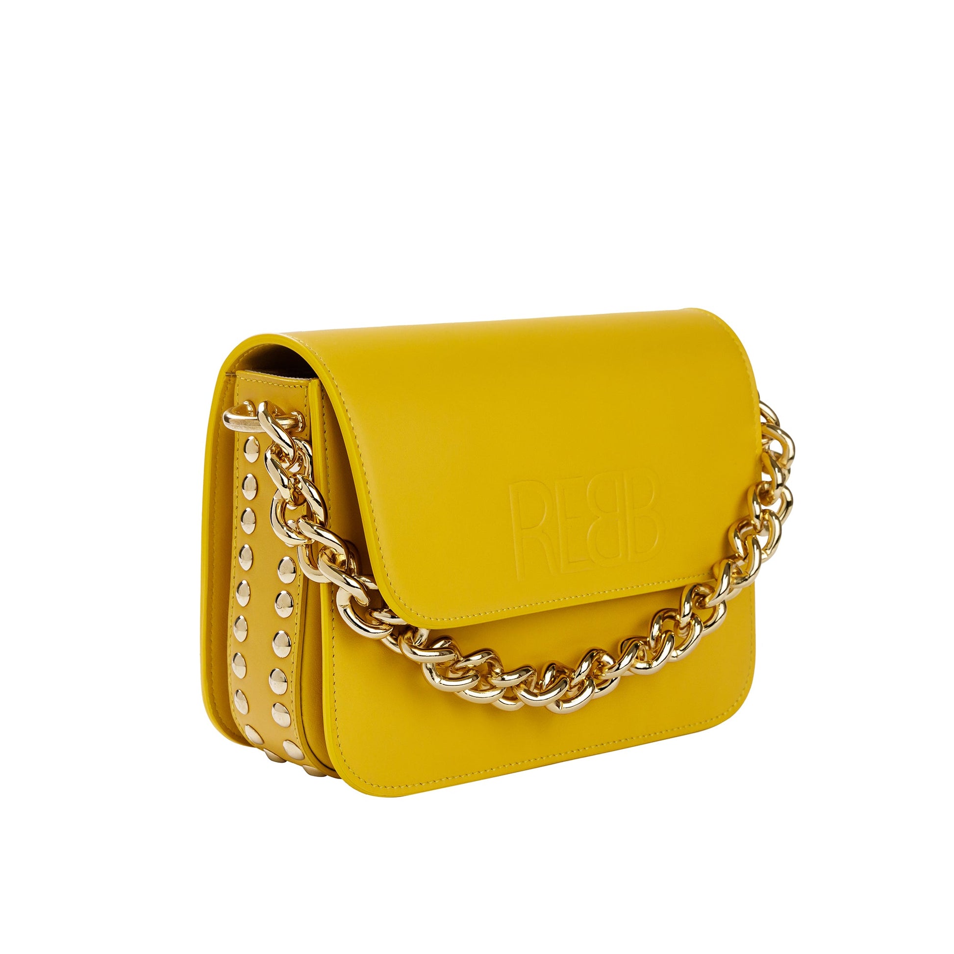 BORSA STUD CHAIN GIALLO - REBB Store