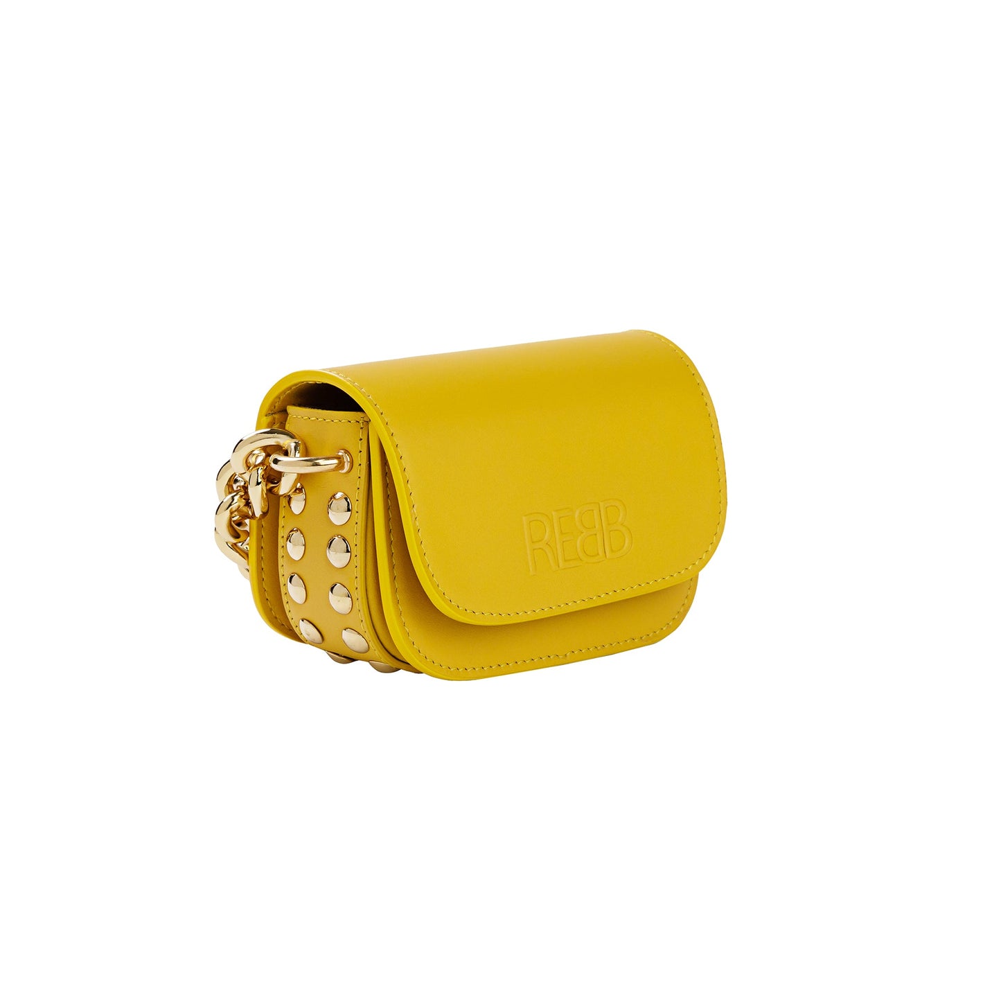 BORSA STUD CHAIN MINI GIALLO - REBB Store