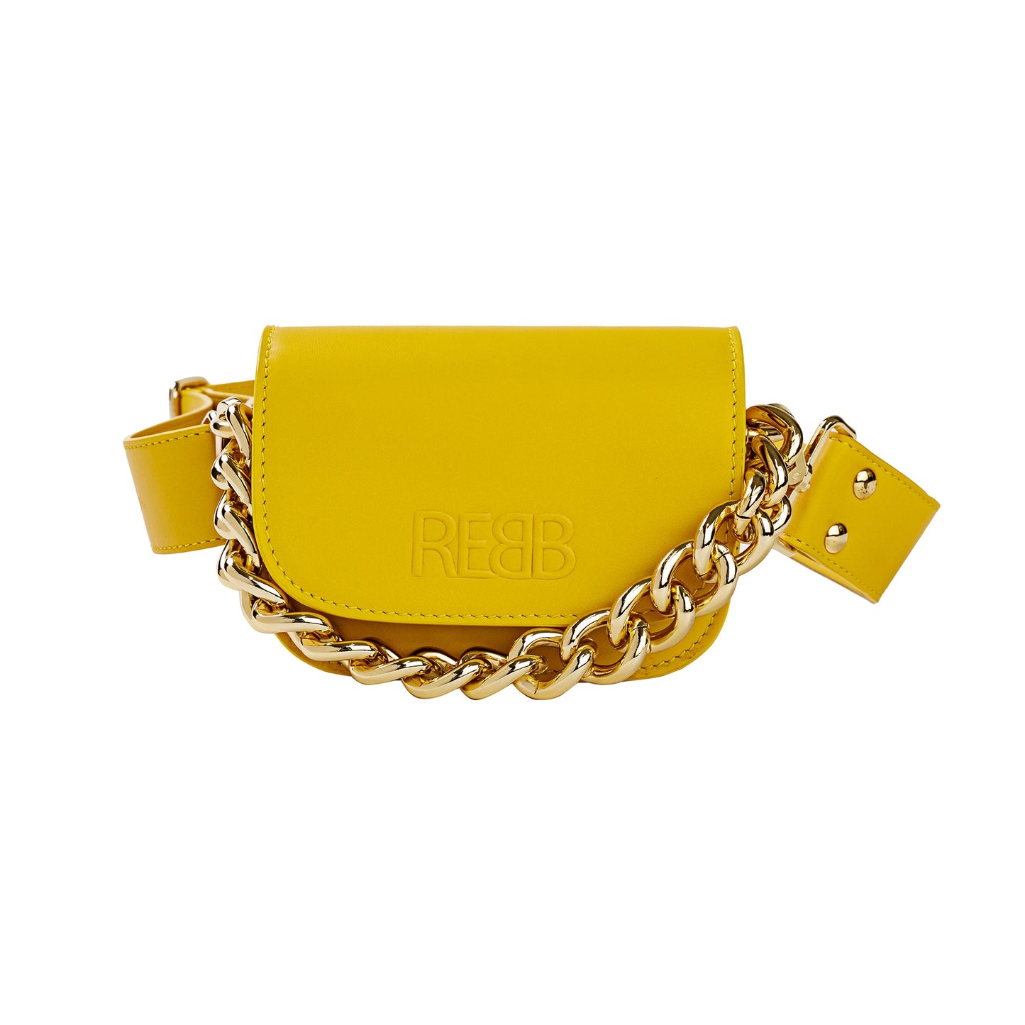 BORSA STUD CHAIN MINI GIALLO - REBB Store