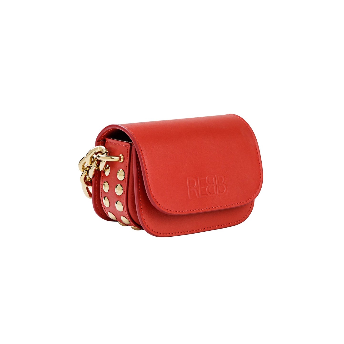 BORSA STUD CHAIN MINI ROSSO - REBB Store