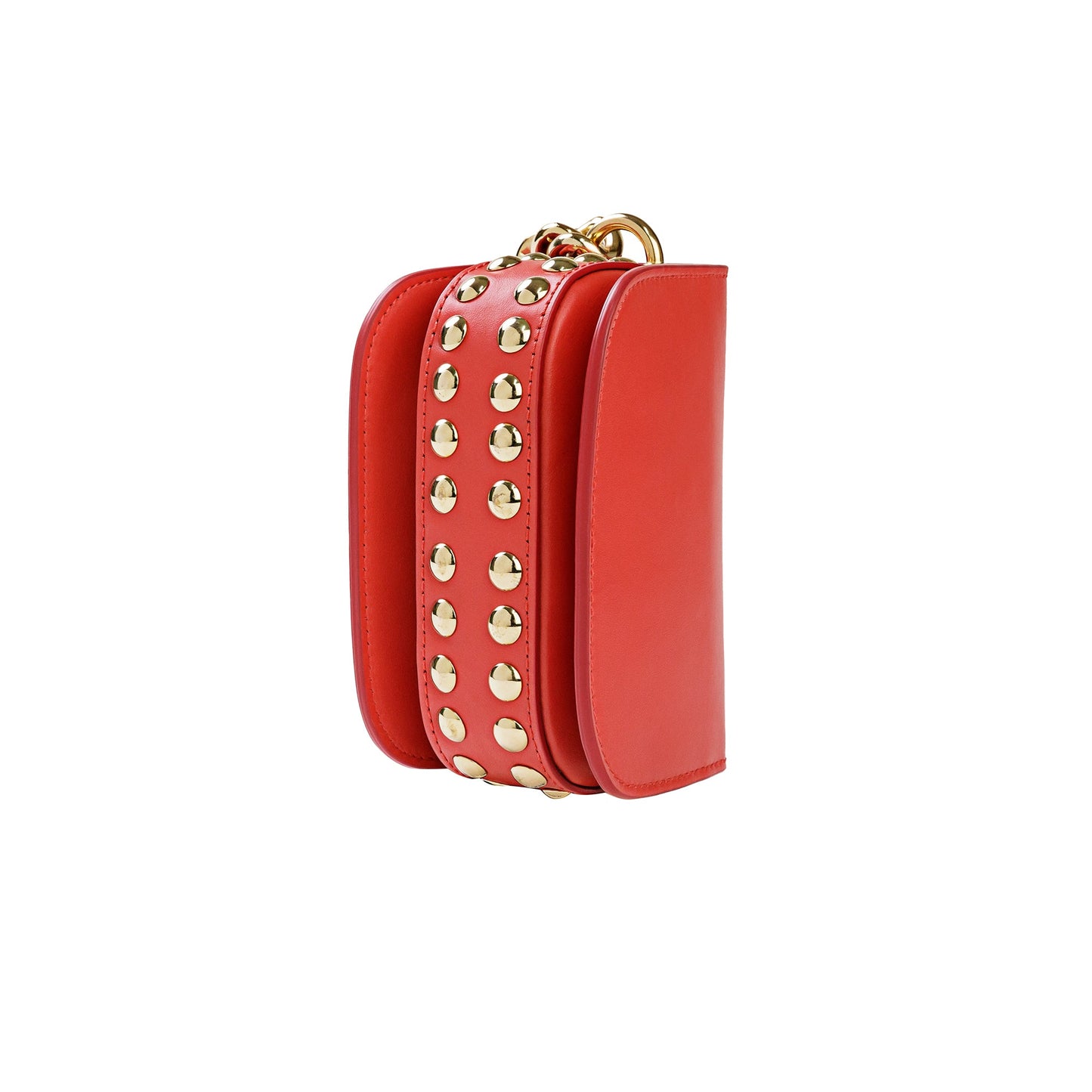 BORSA STUD CHAIN MINI ROSSO - REBB Store