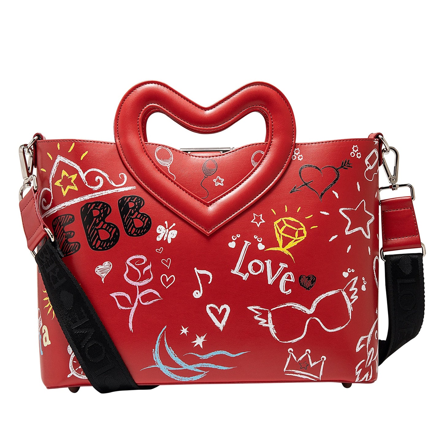 Love Blackboard Rossa, borsa media a tracolla o a mano, 2022 - REBB Store