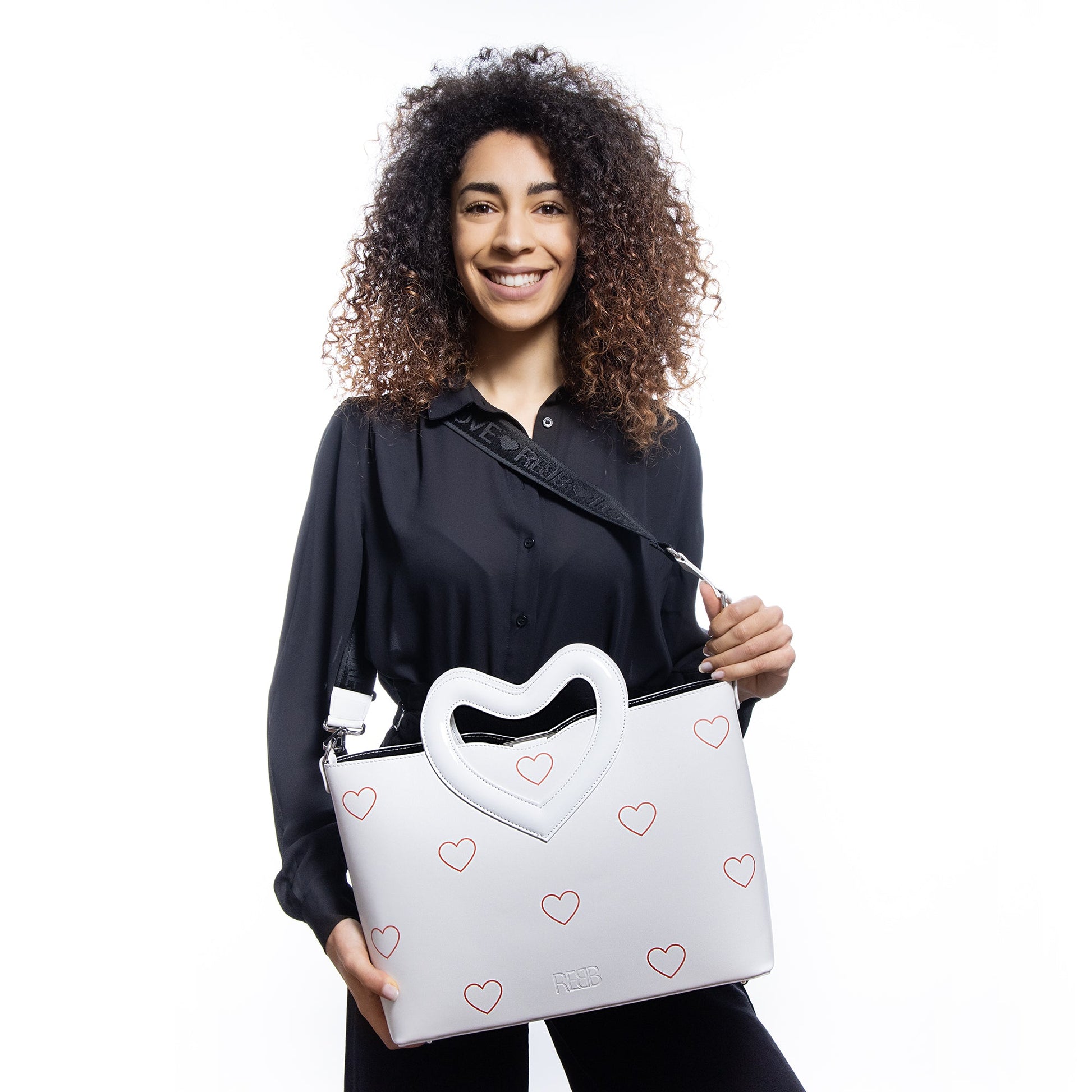 Love Valentine White, borsa a tracolla o a mano - REBB Store