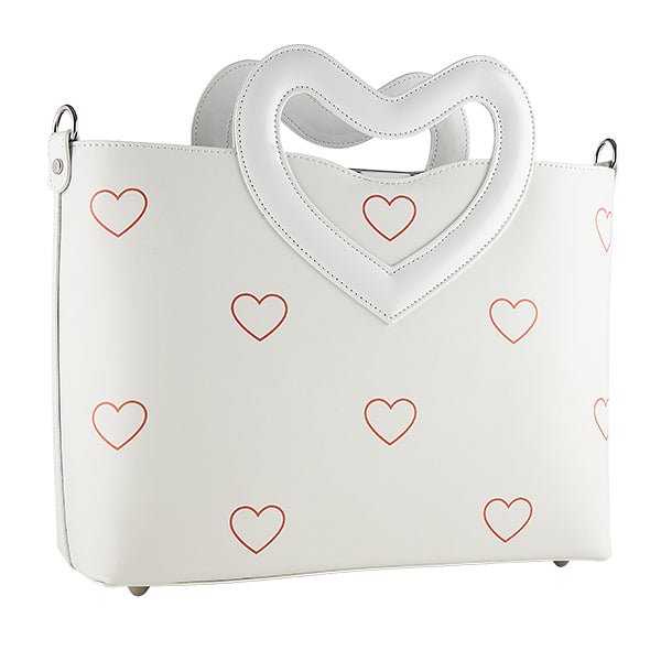 Love Valentine White, borsa a tracolla o a mano - REBB Store