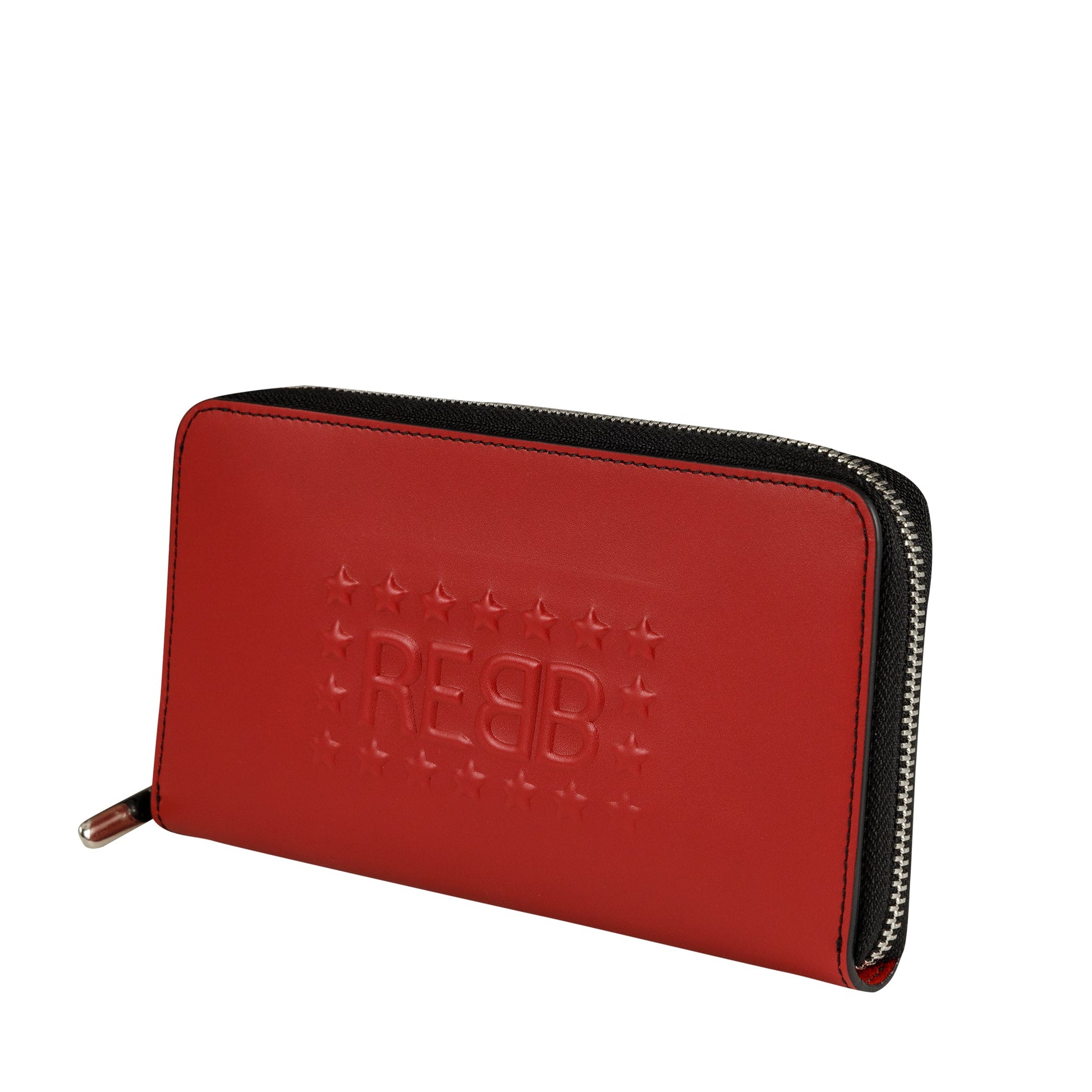 Portafogli in pelle liscia, colore rosso - REBB Store