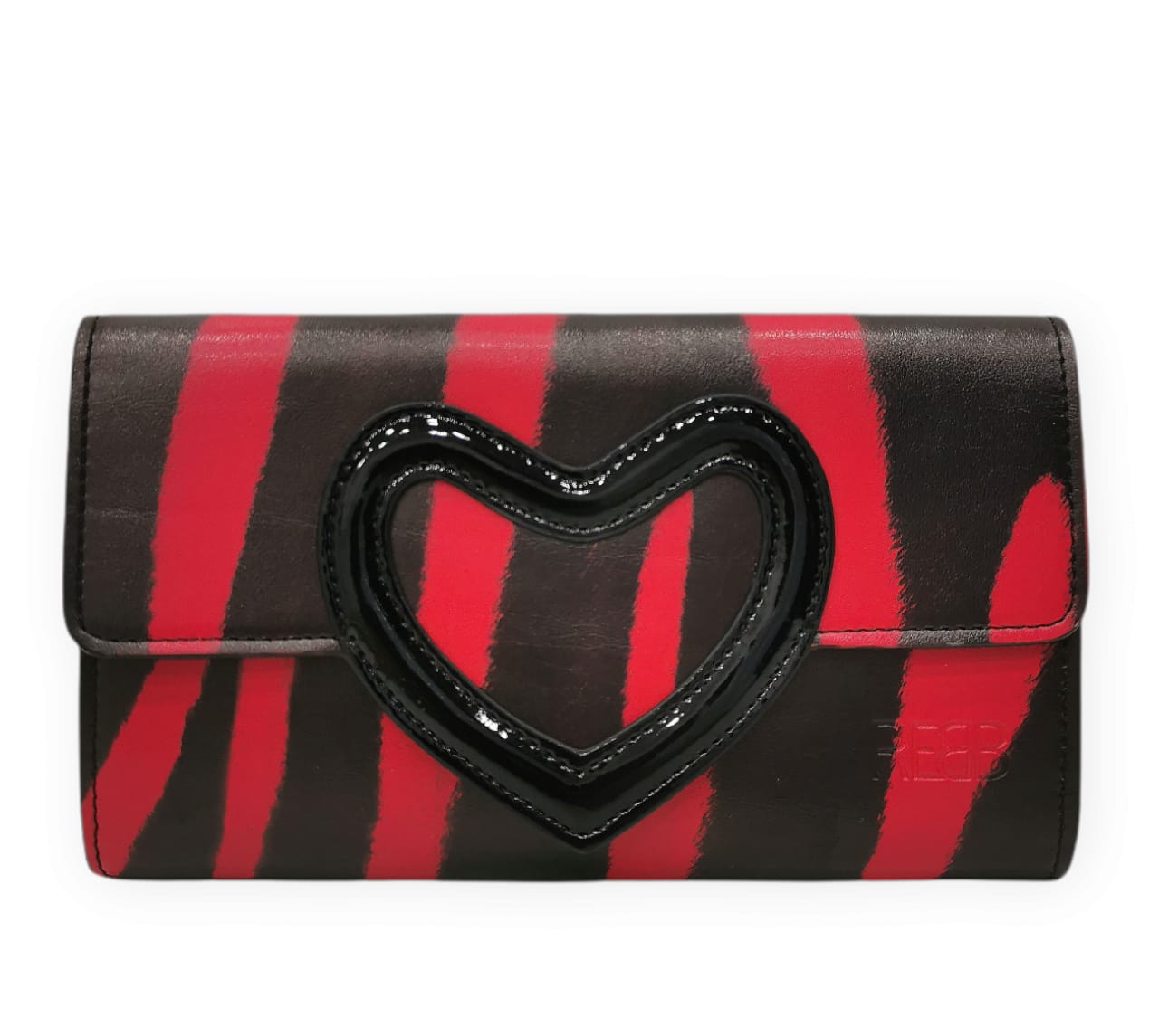 Portafogli rosso zebra animalier con interno camoscio - REBB Store