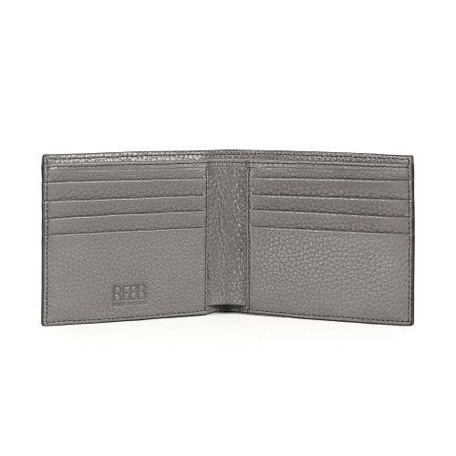 Portafoglio maschile, in pelle color grigio - REBB Store