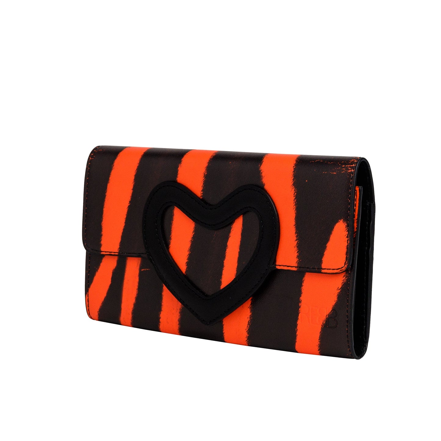 PORTAFOGLIO REBB LOVE ANIMALIER ARANCIO FLUO - REBB Store