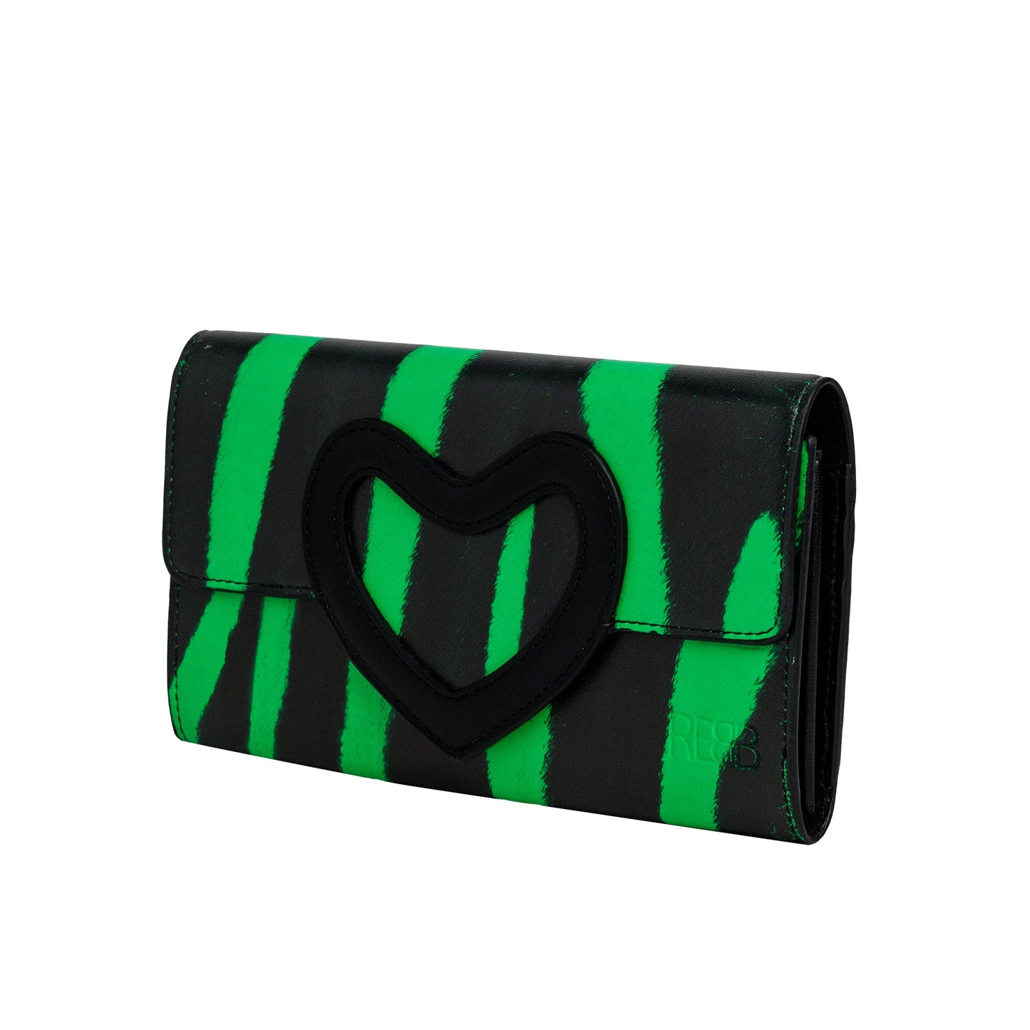 PORTAFOGLIO REBB LOVE FLUO ANIMALIER VERDE - REBB Store