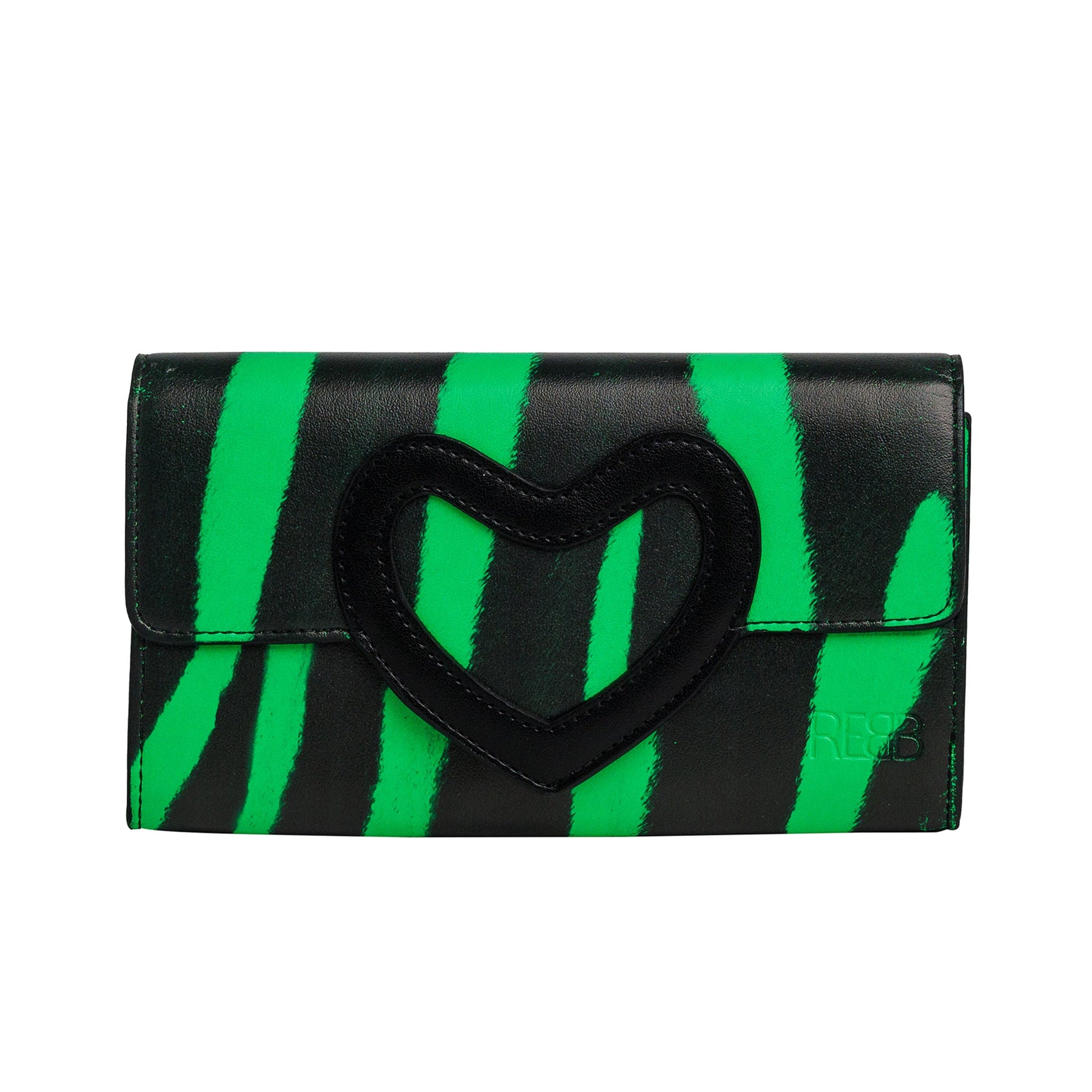 PORTAFOGLIO REBB LOVE FLUO ANIMALIER VERDE - REBB Store