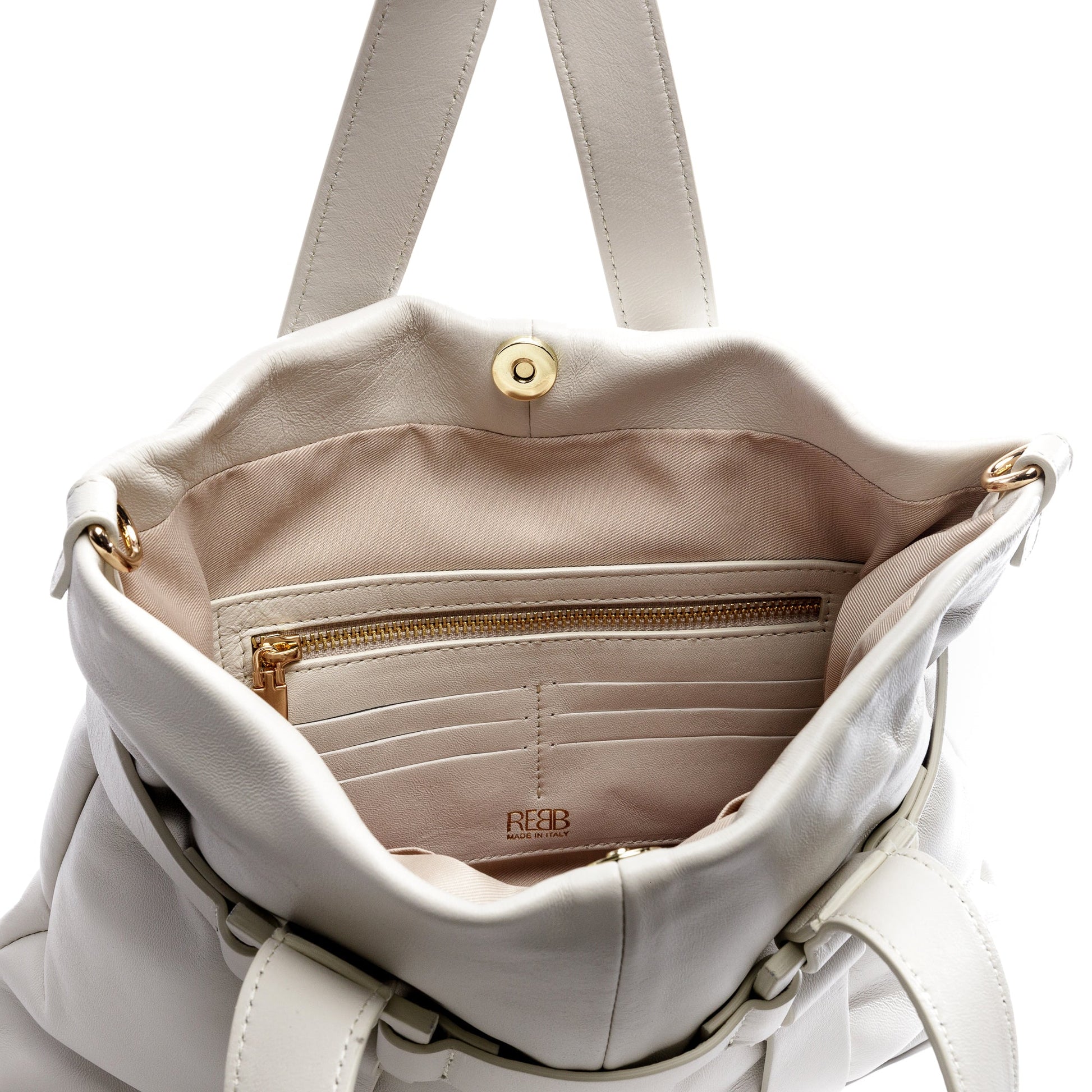 REBB BAGGY TOTE MEDIA BIANCO - REBB Store