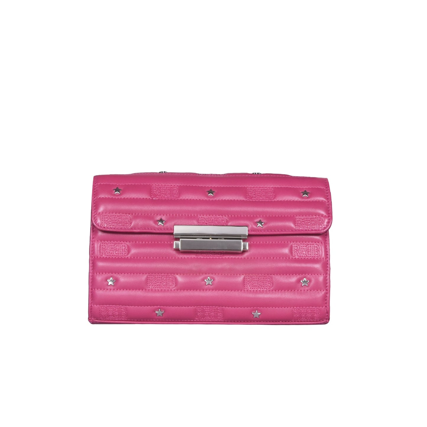 Rockstar, pochette trapuntata in fucsia con stelline - REBB Store