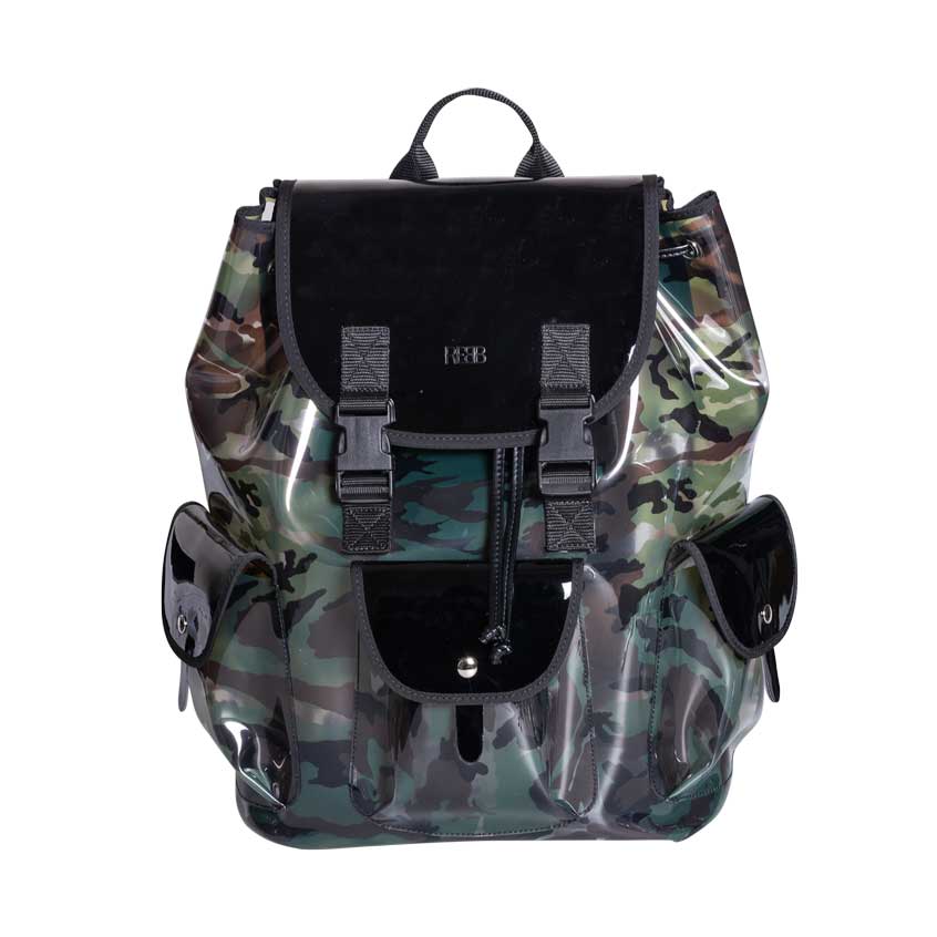 Zaino ICE CAMO, 2 in 1, camouflage vinile con sacca estraibile - REBB Store